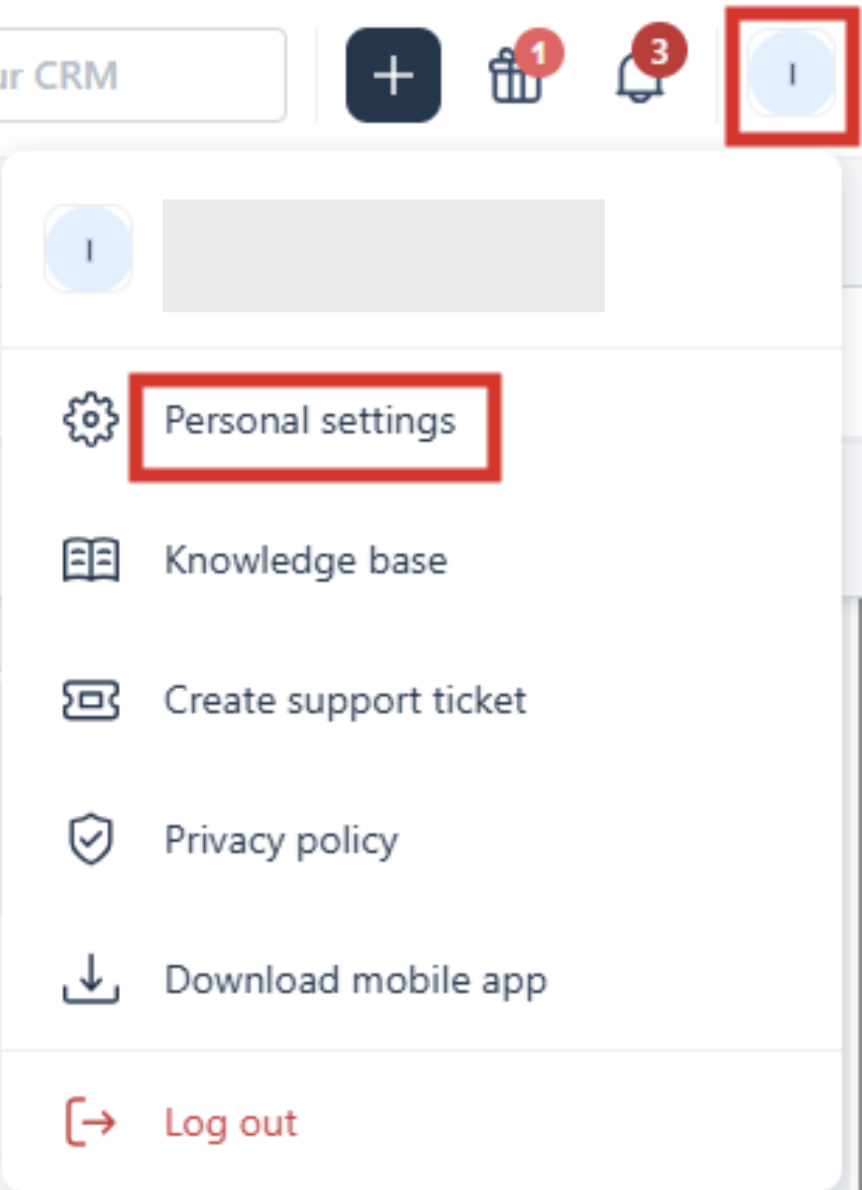 Personal Settings