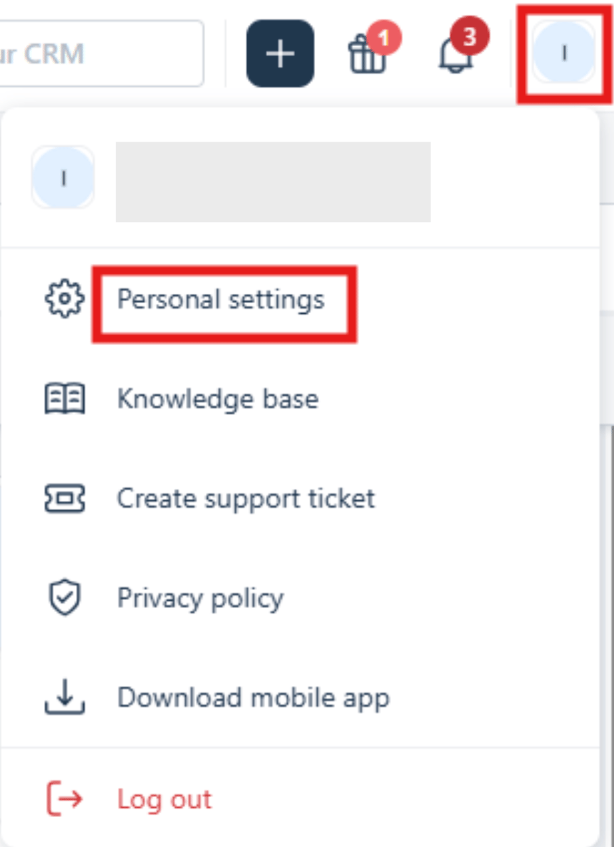 Personal Settings