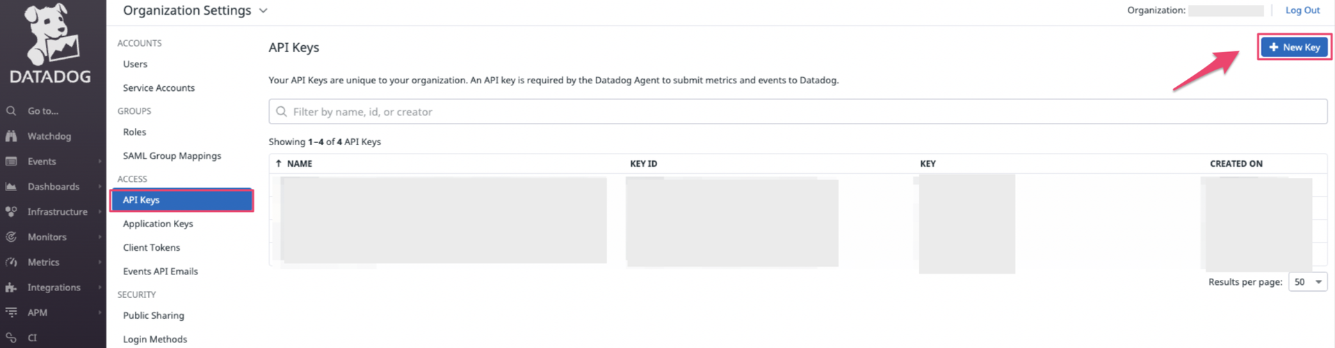 Create API Keys