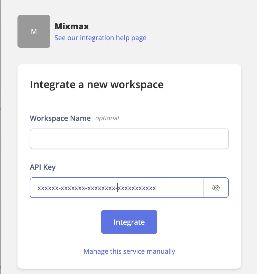 Integration setup screen