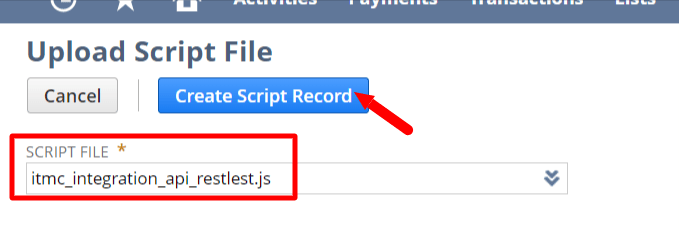 Script Record作成