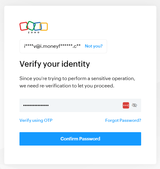 Zoho API Console