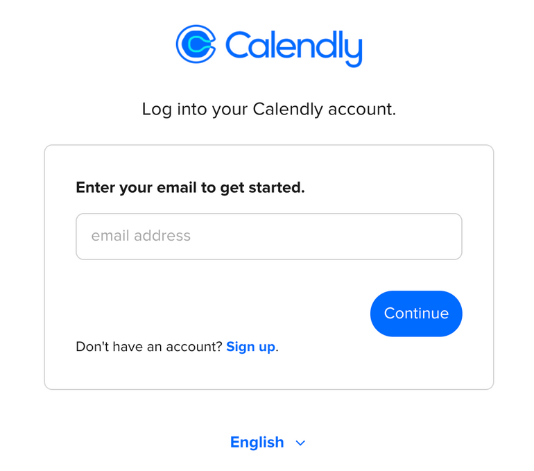 Calendlyログイン