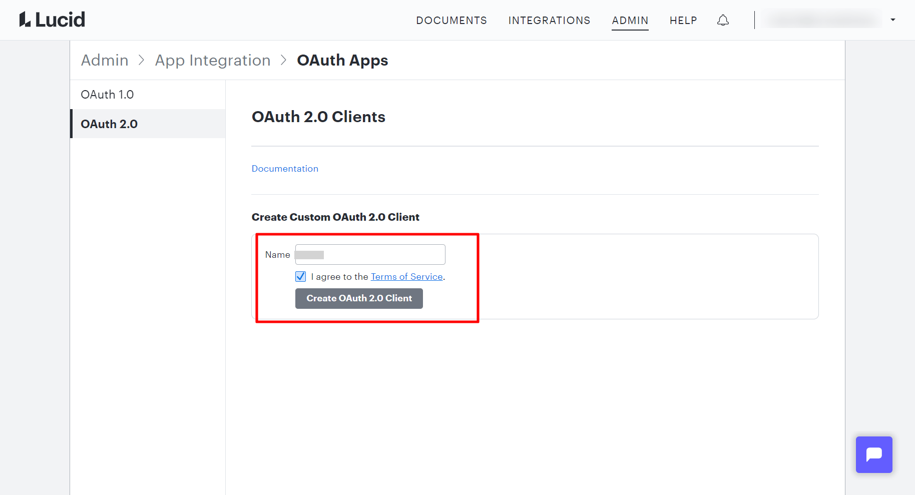 OAuth2.0 Client 作成