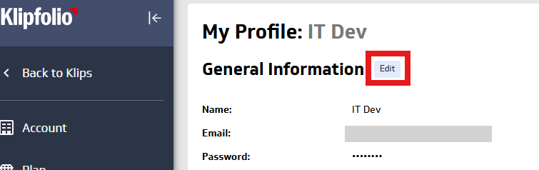 Edit General Information