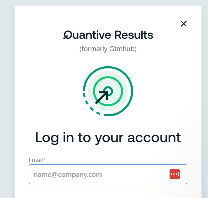 Quantive login page