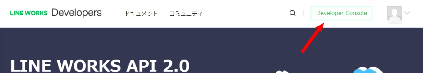 Developer Consoleボタン