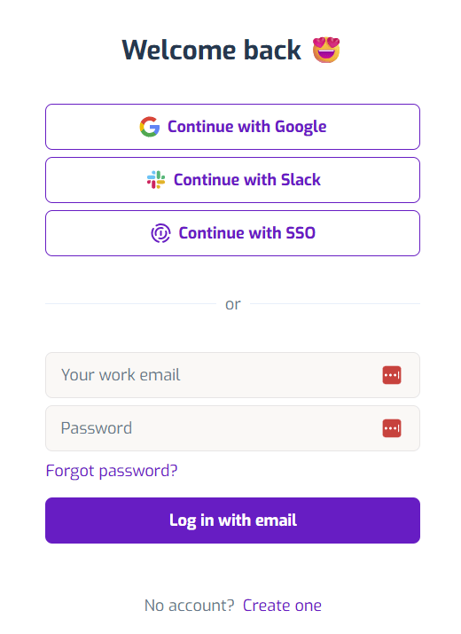 Appfollowログイン画面