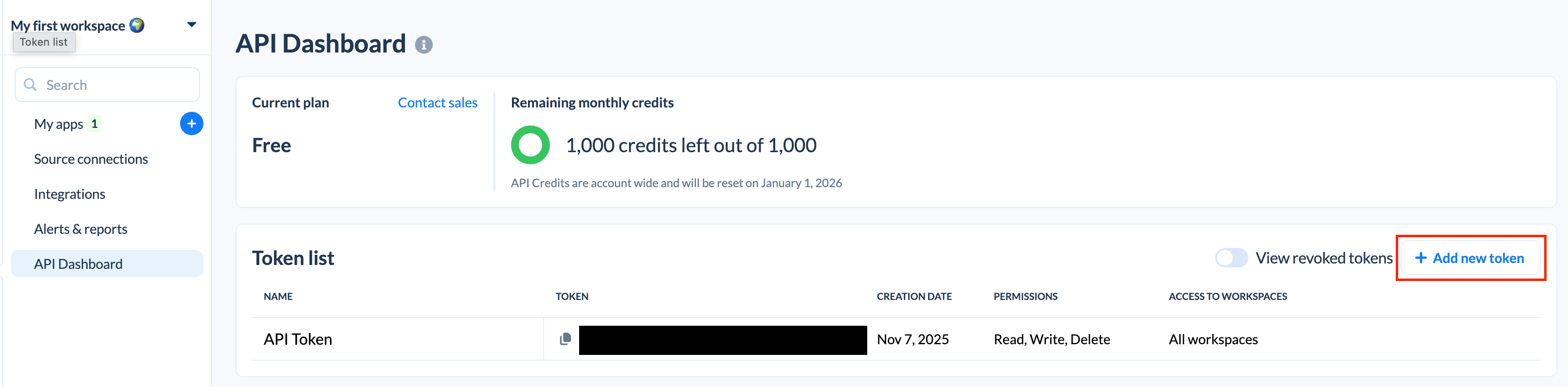 Add new token