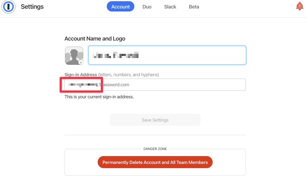 Sign-in Address