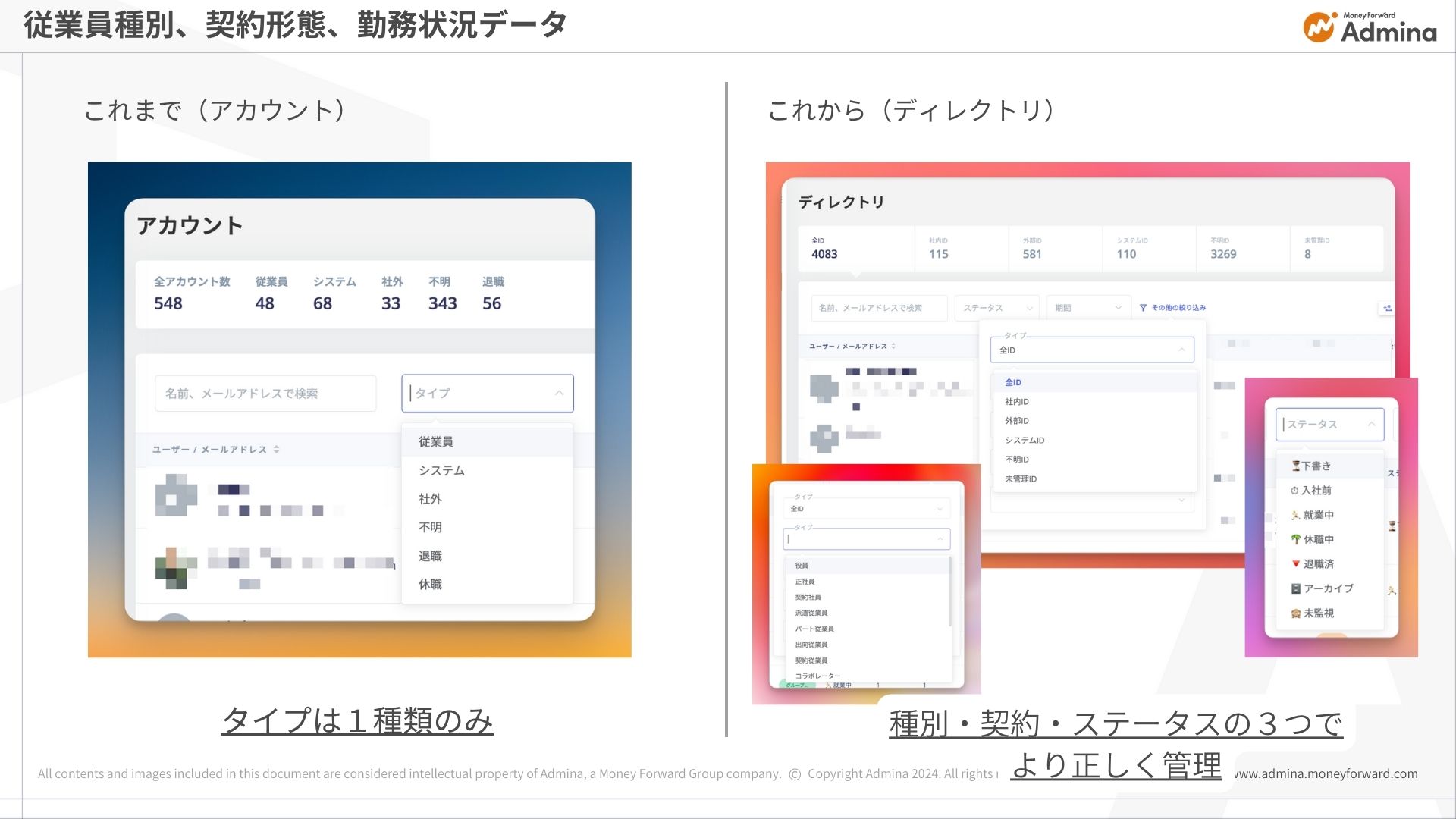 アカウントメニューからディレクトリメニューへの移行概要