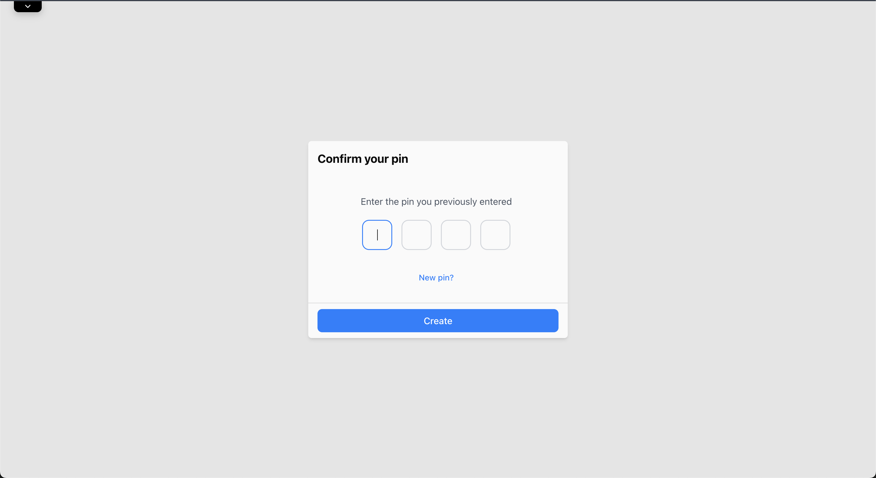 Confirm Space PIN