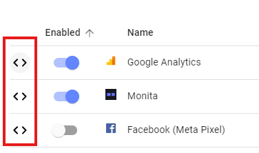 Open vendor code detail pane