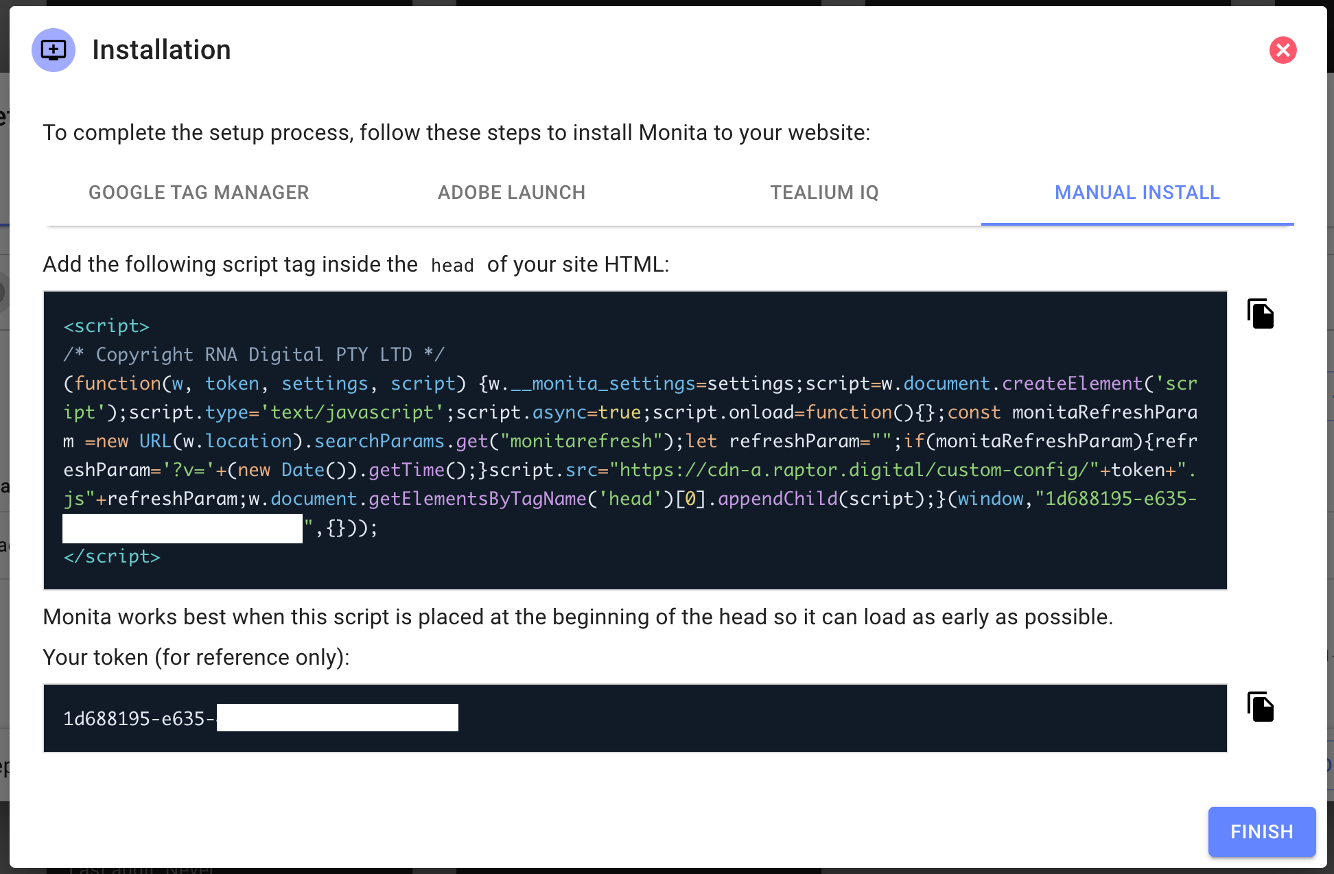 Installing monitoring script