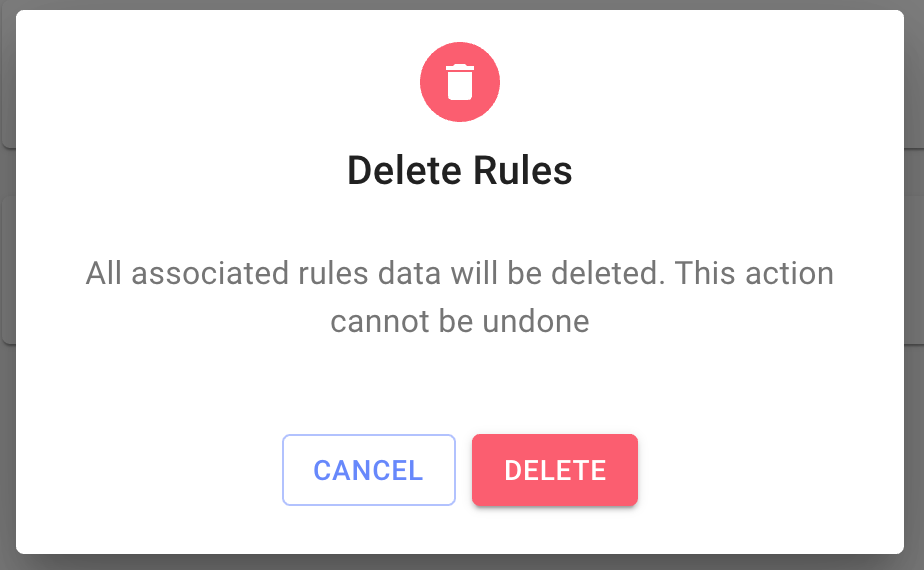 Confirm deletion