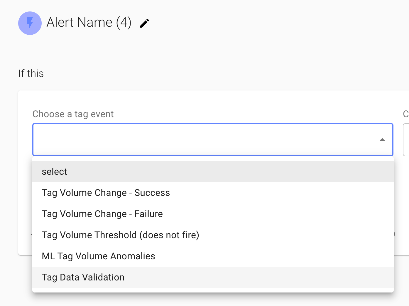 Hover over monitoring card