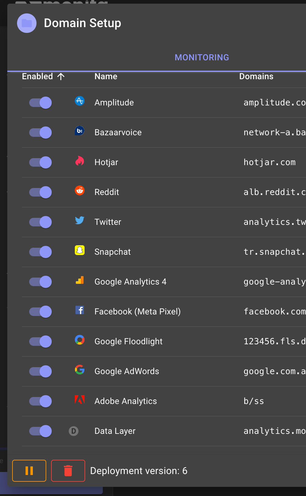 Monita deployment version