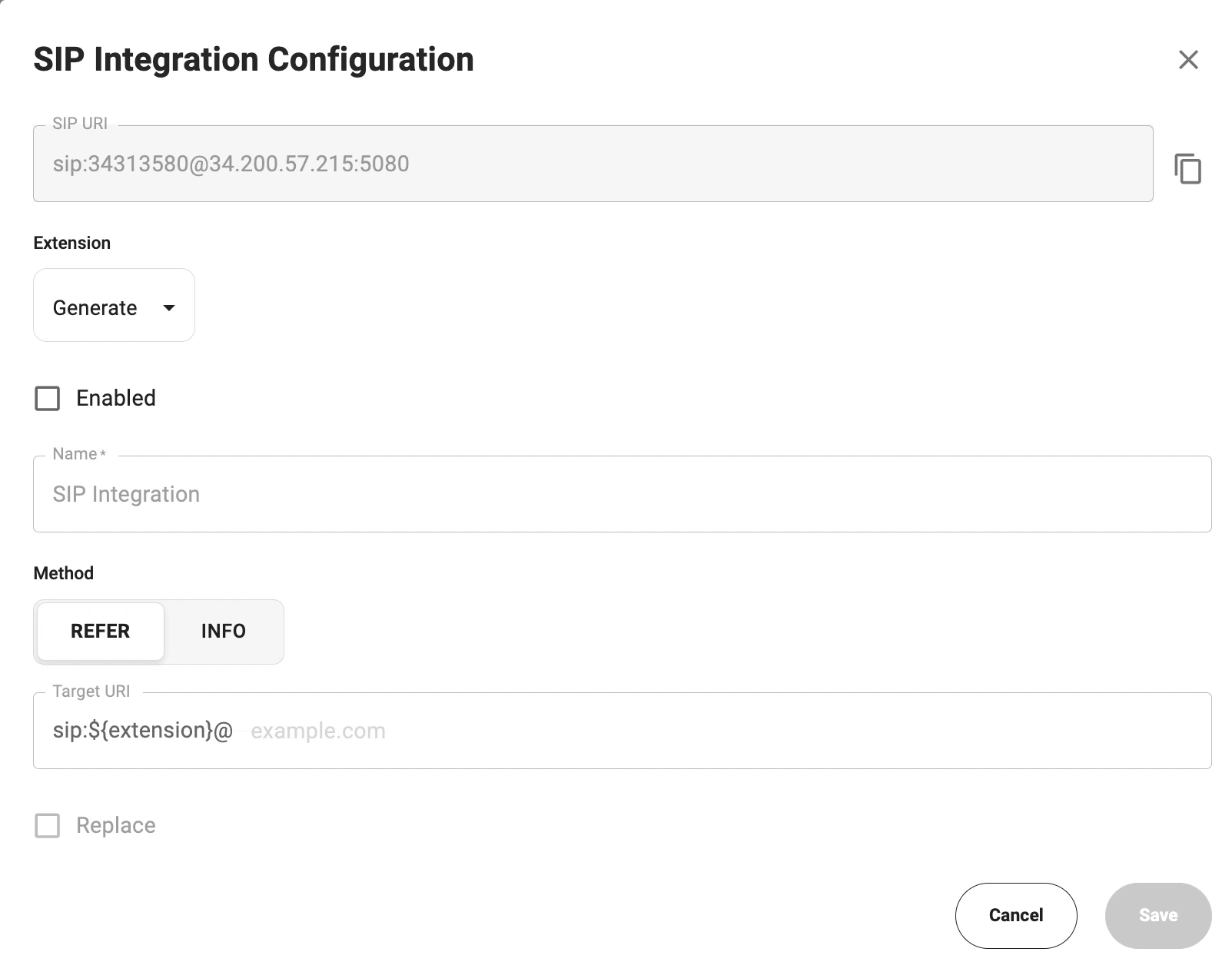SIP Integration