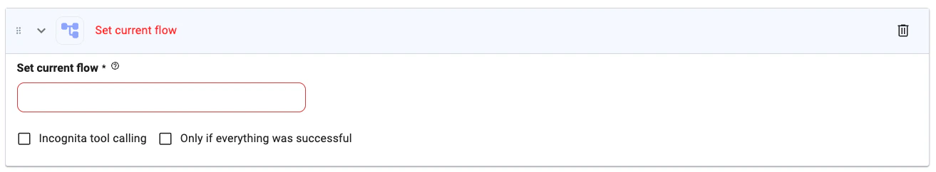 Set Current Flow UI