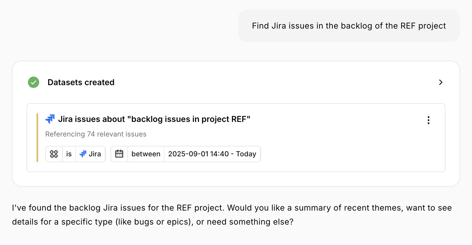 Jira issues dataset