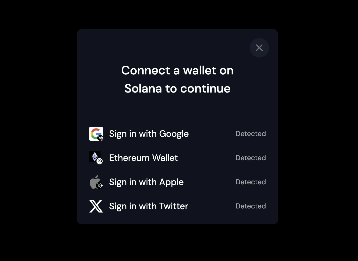 Moongate Wallet Connection Interface