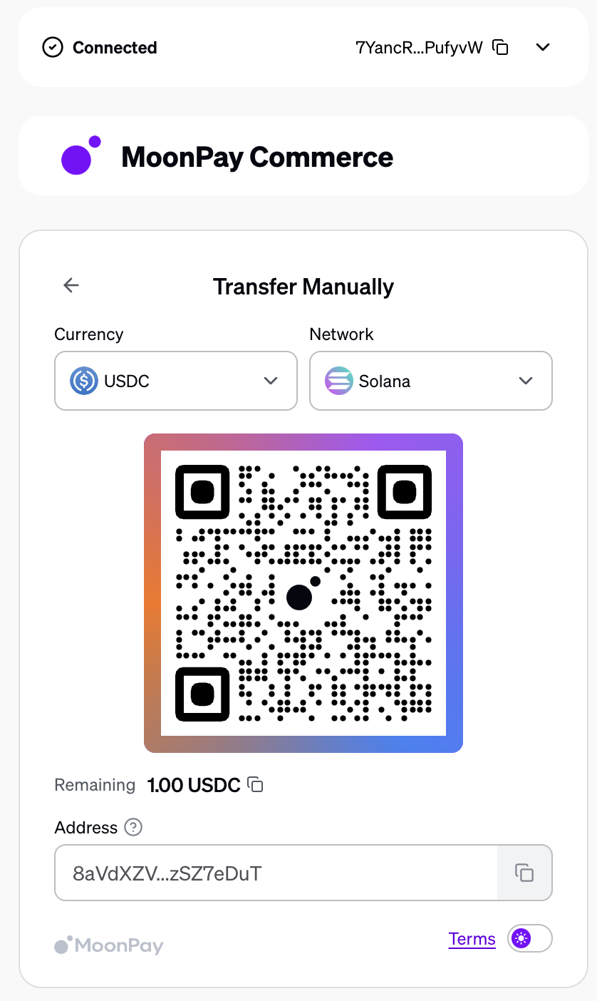 No Code - MoonPay Commerce