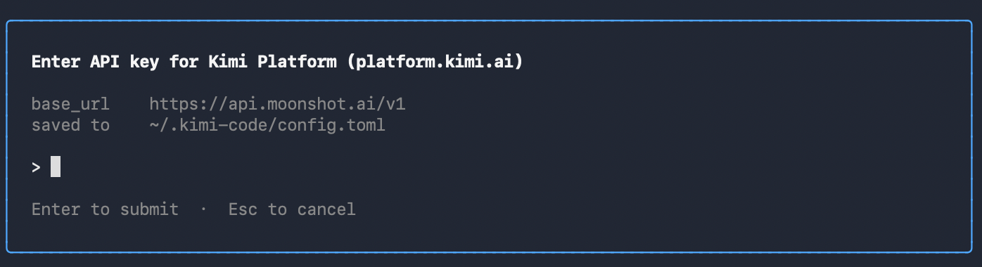Use Kimi API Platform with Kimi Code CLI - Kimi API Platform