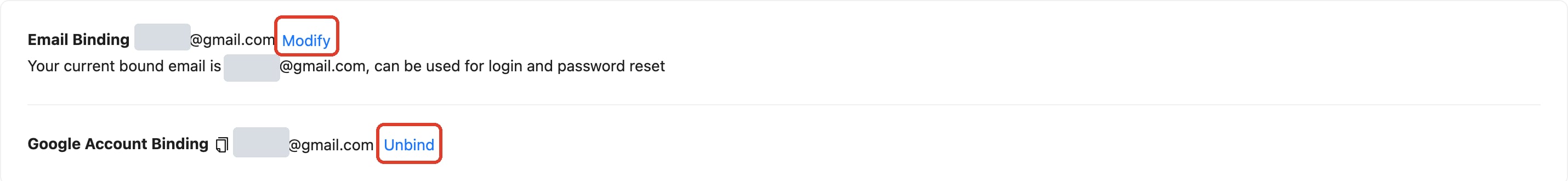 An email address and a Google account are both connected