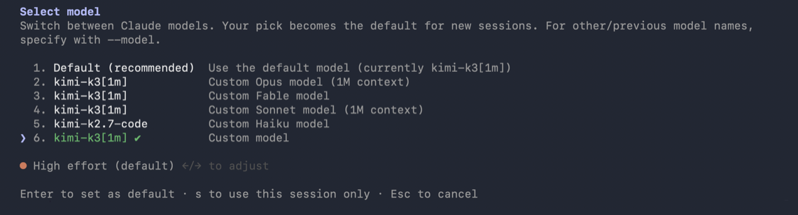 model-menu