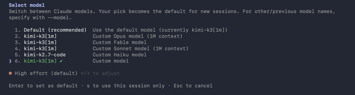 model-menu