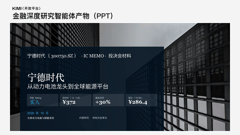金融深度研究智能体投委会 PPT 演示