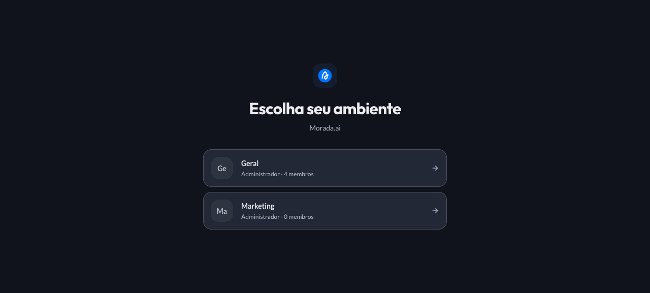 Morada OS workspace picker