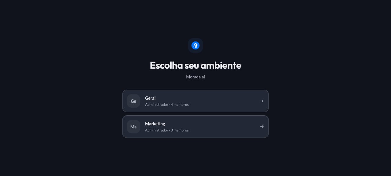 Morada OS workspace picker