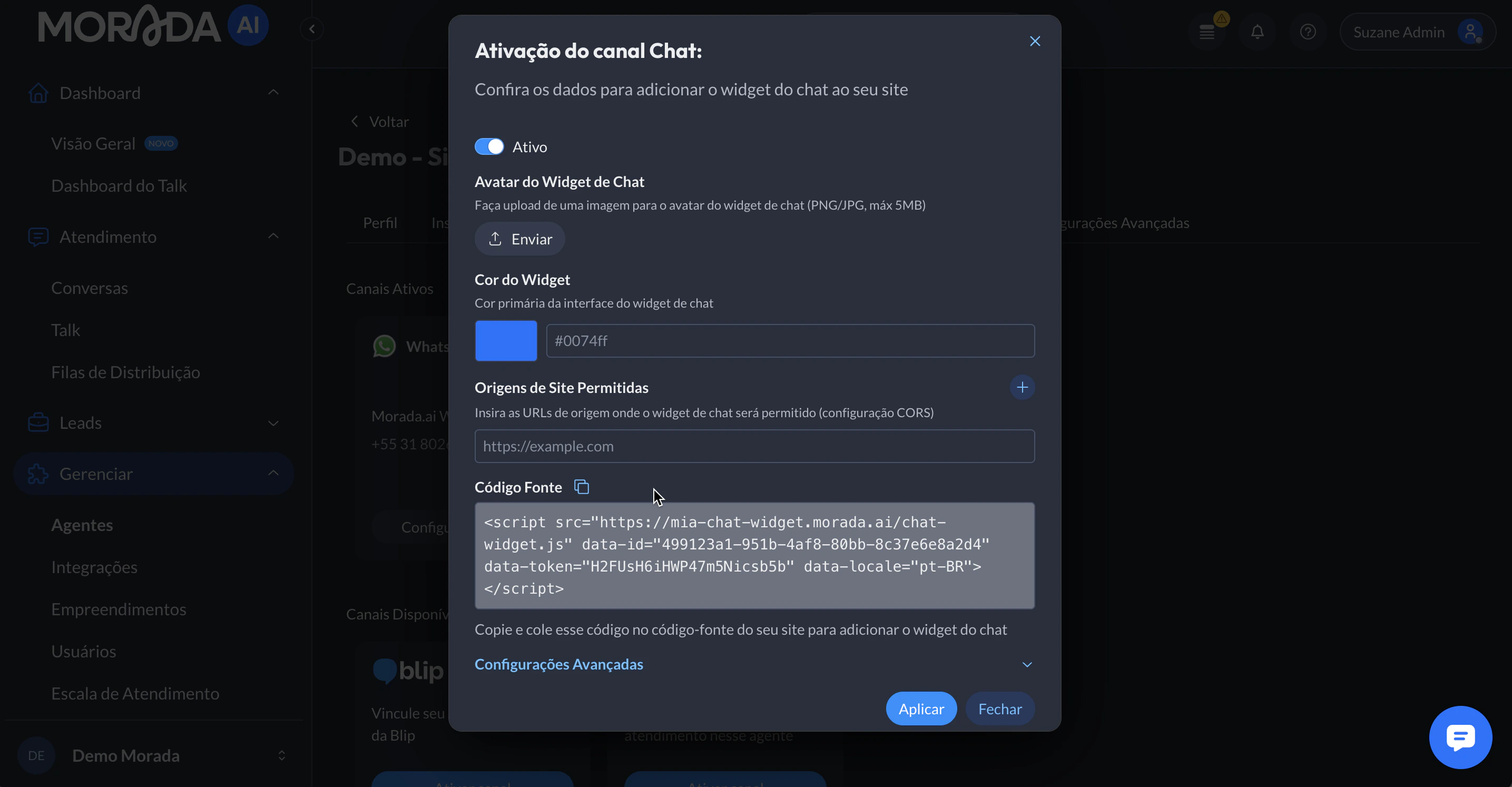 Webchat Customizacao