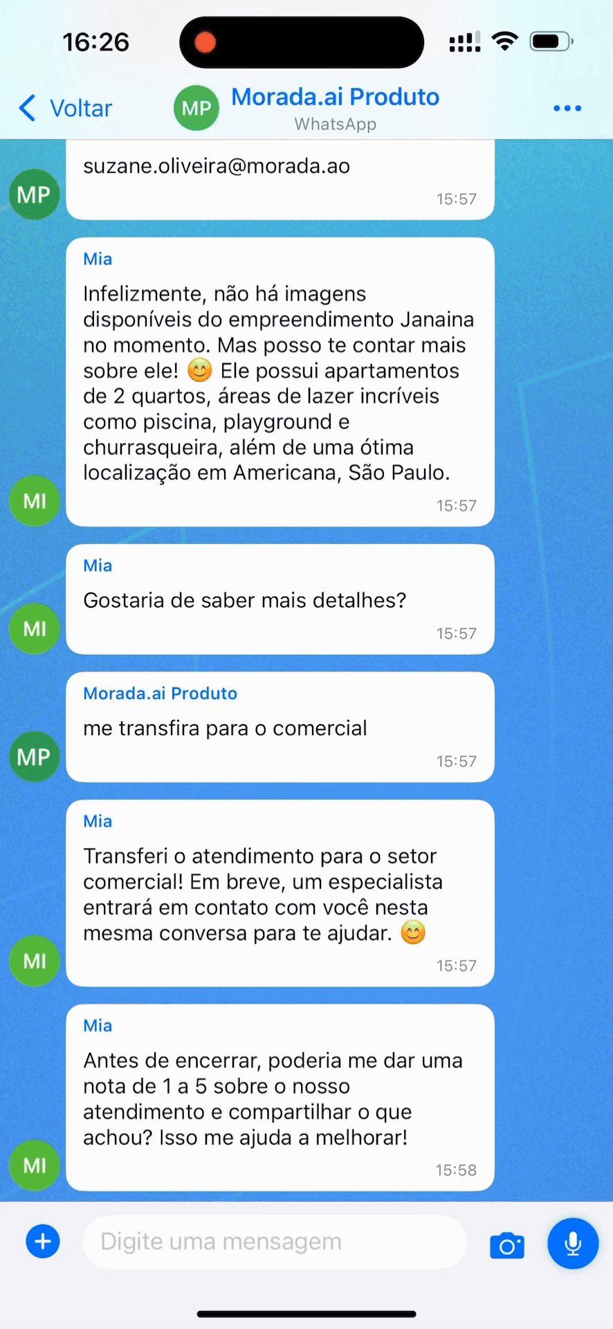 App Mobile Perfil Cliente