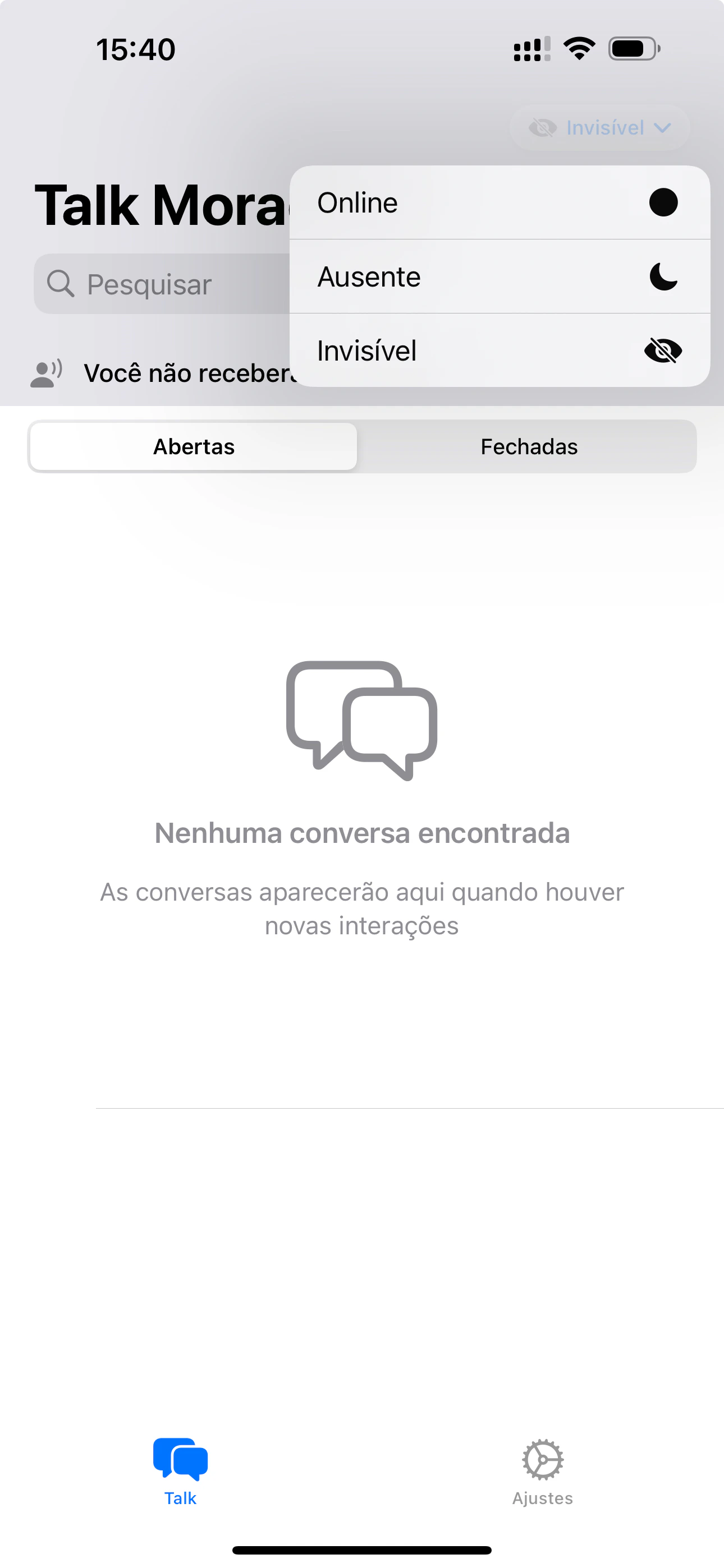 App Mobile Status Presenca