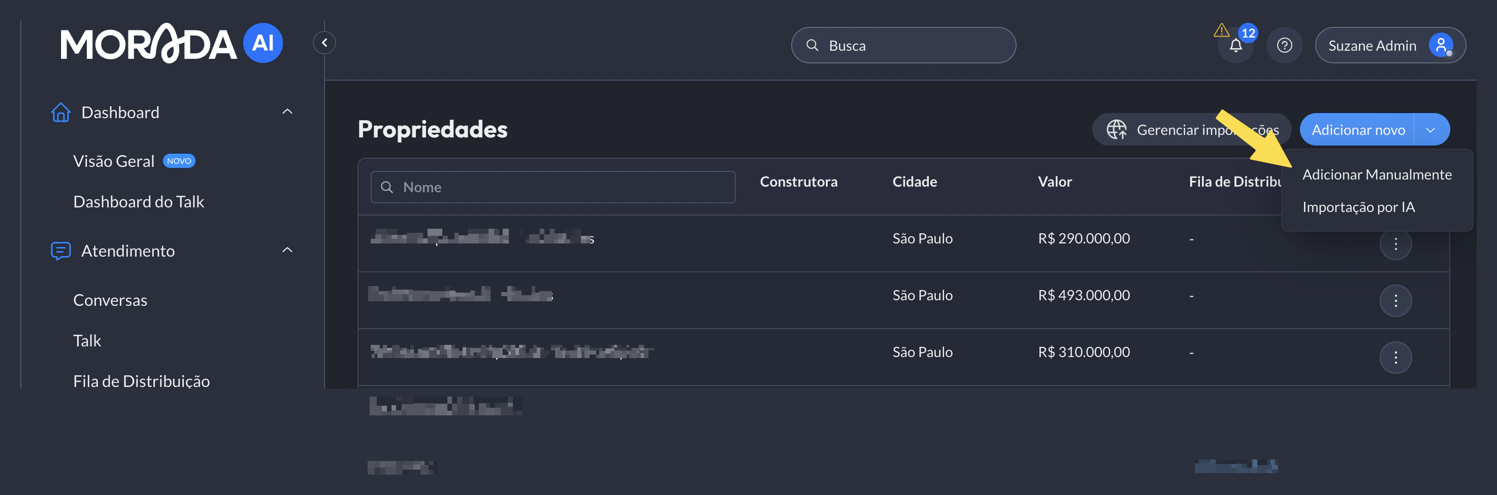 Cadastro Manual Empreendimento