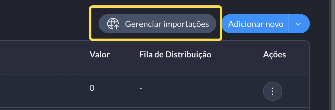 Gerenciar Importacoes