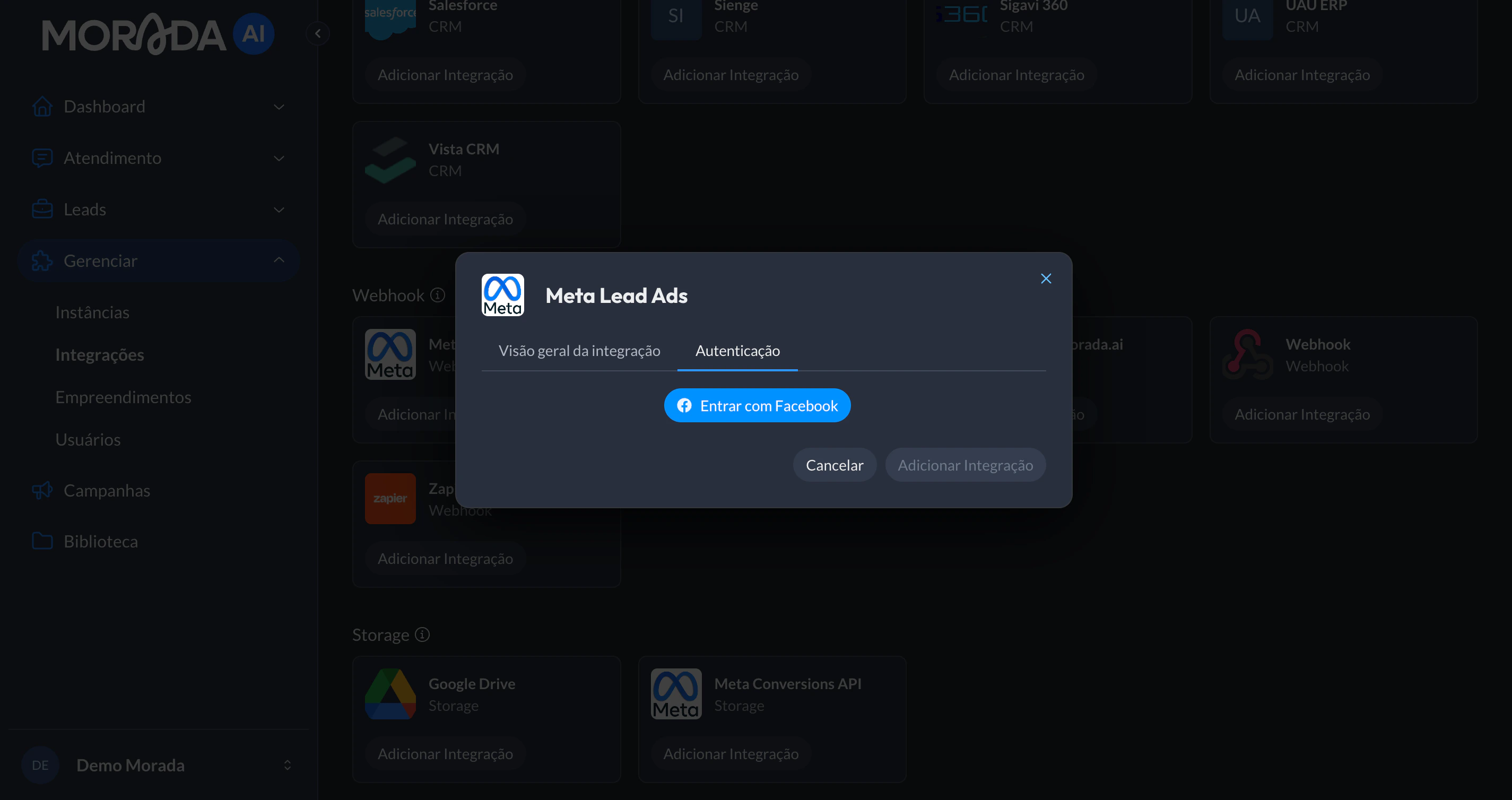 Meta Campanhas Login