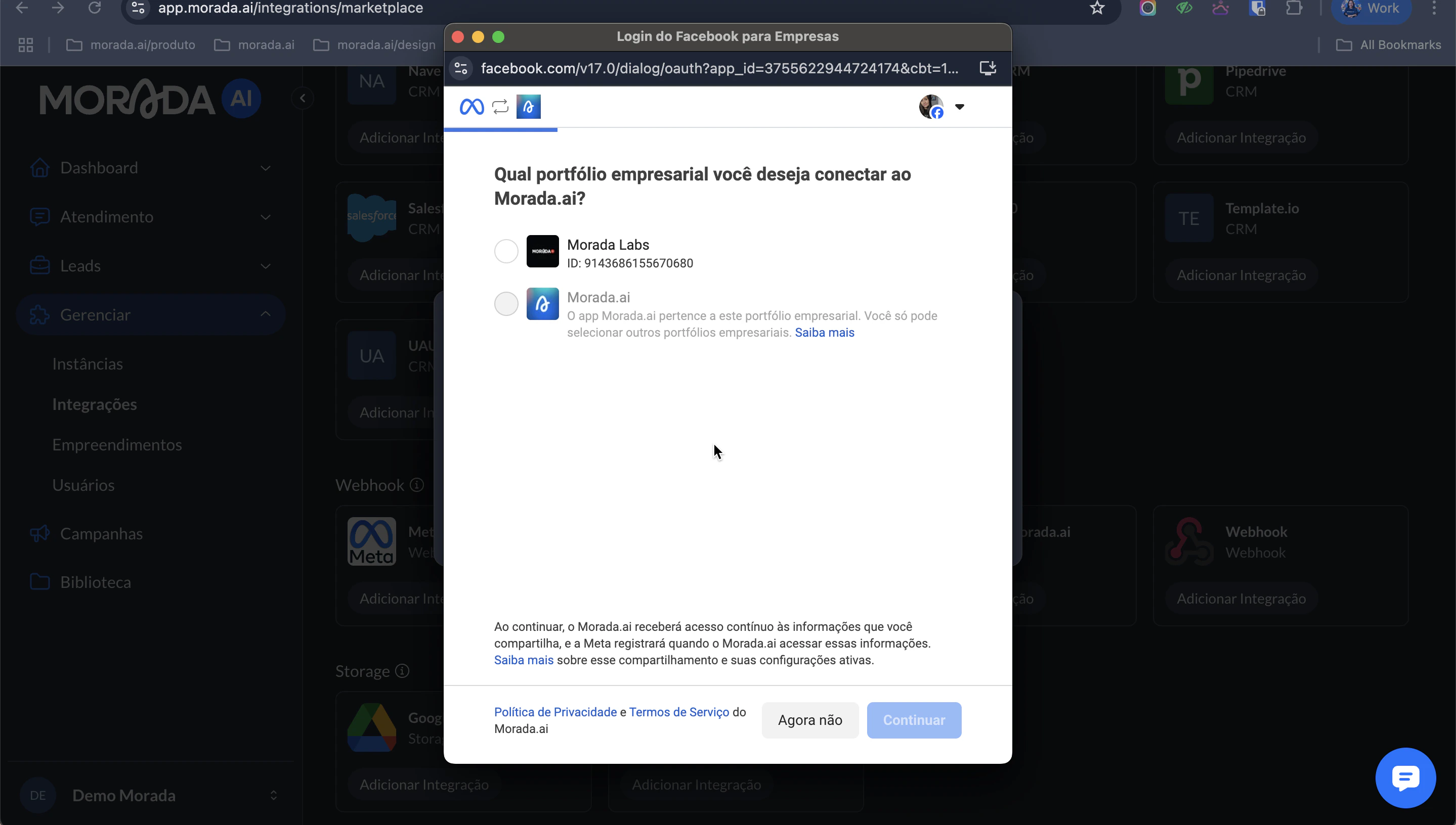 Meta Lead Ads Pagina