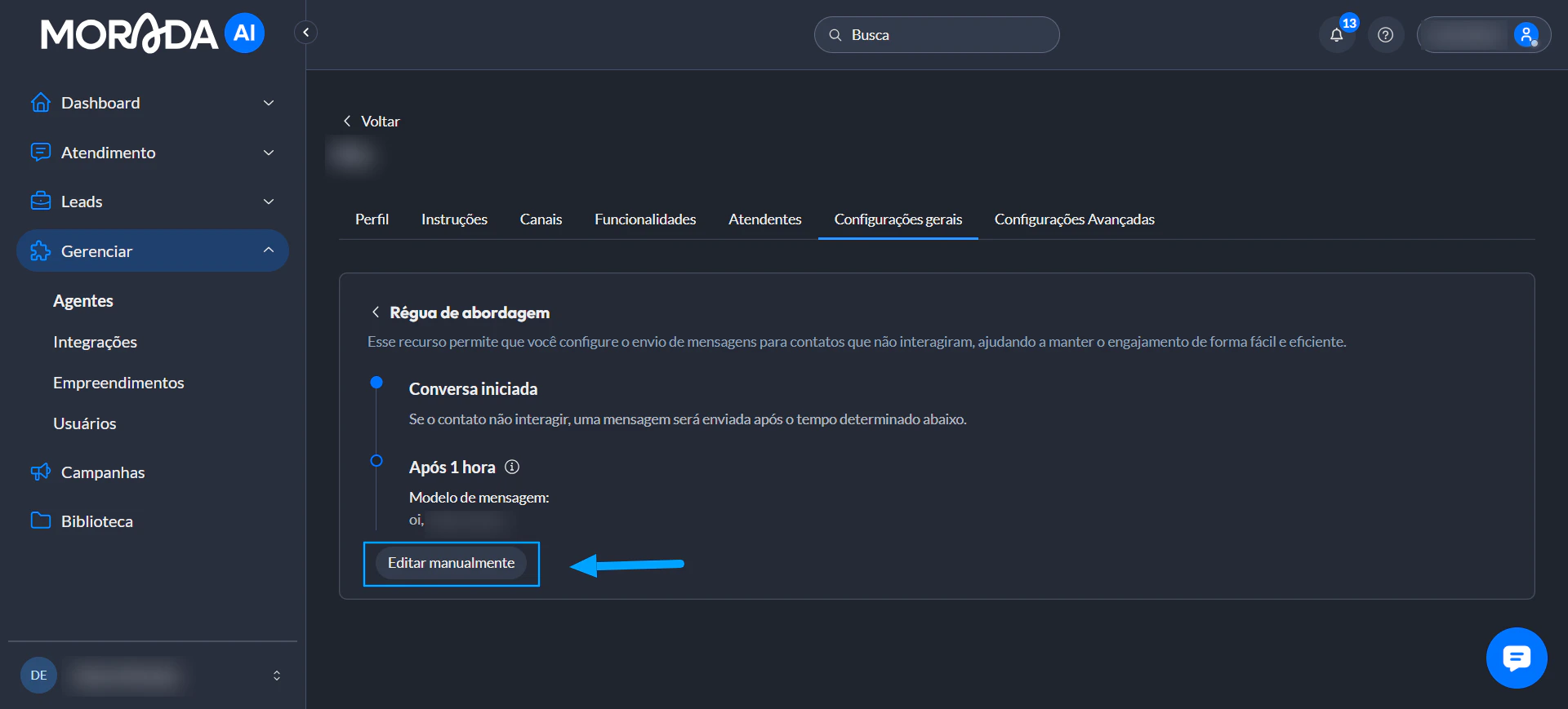 Regua Abordagem Editar