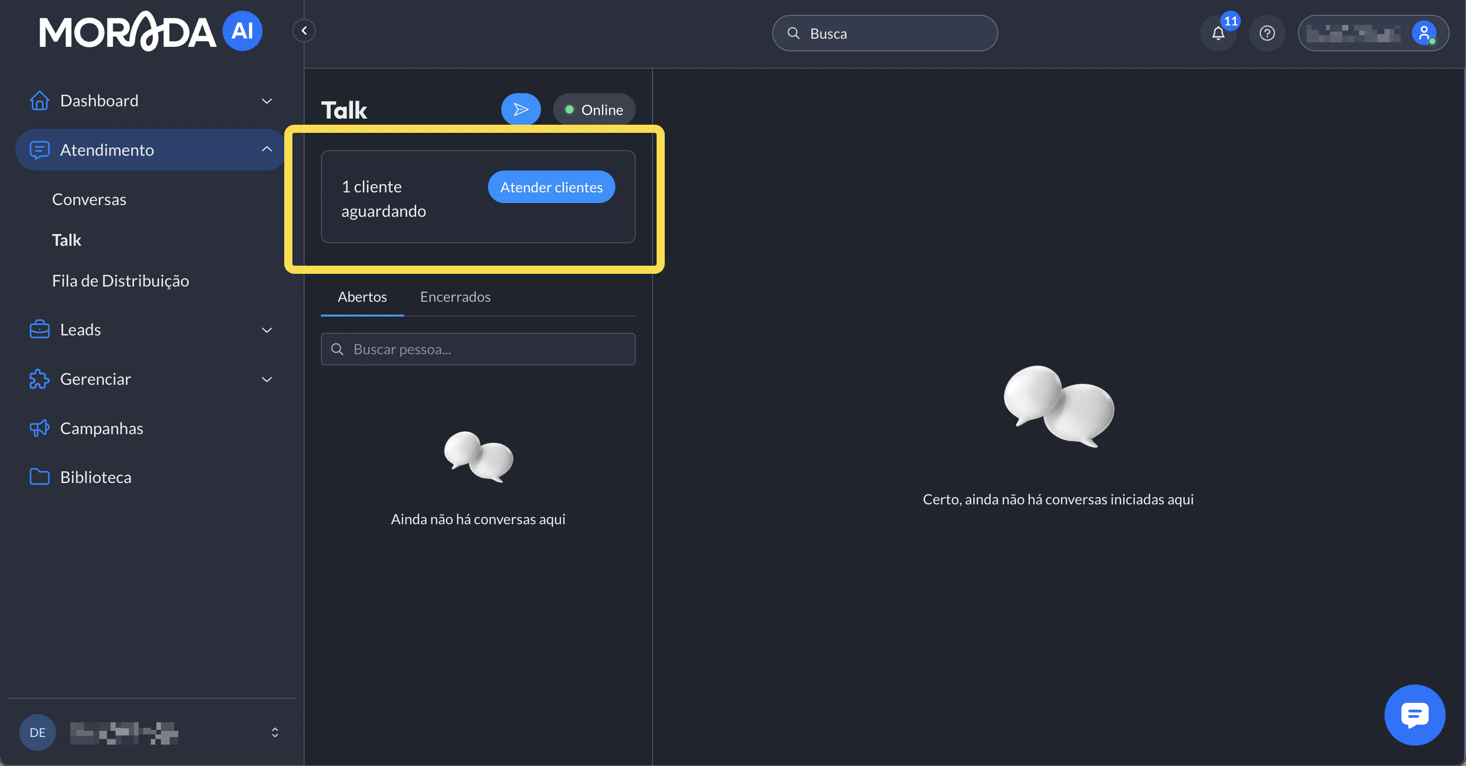 Atender clientes manualmente