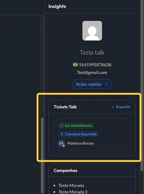 Detalhes Ticket Conversa