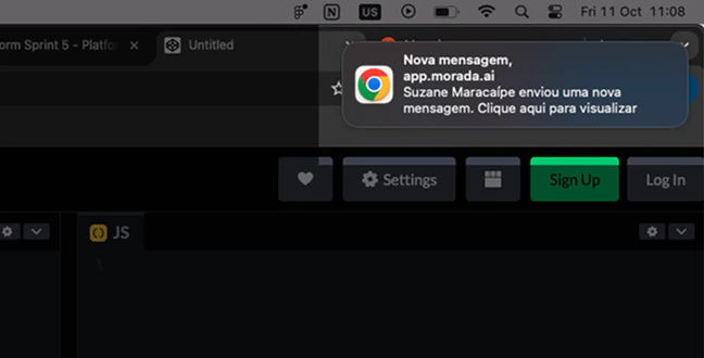 Notificação push pelo navegador