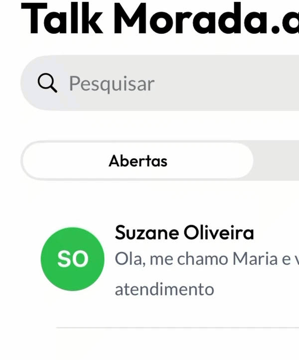 Alternando entre as visões Abertas e Fechadas na lista de conversas do Talk