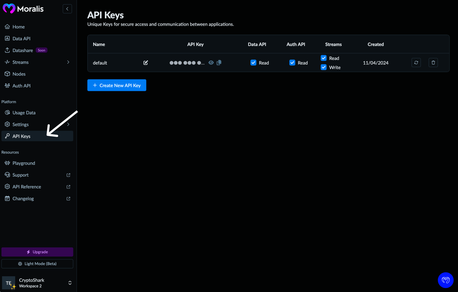 Get Your API Key - Moralis