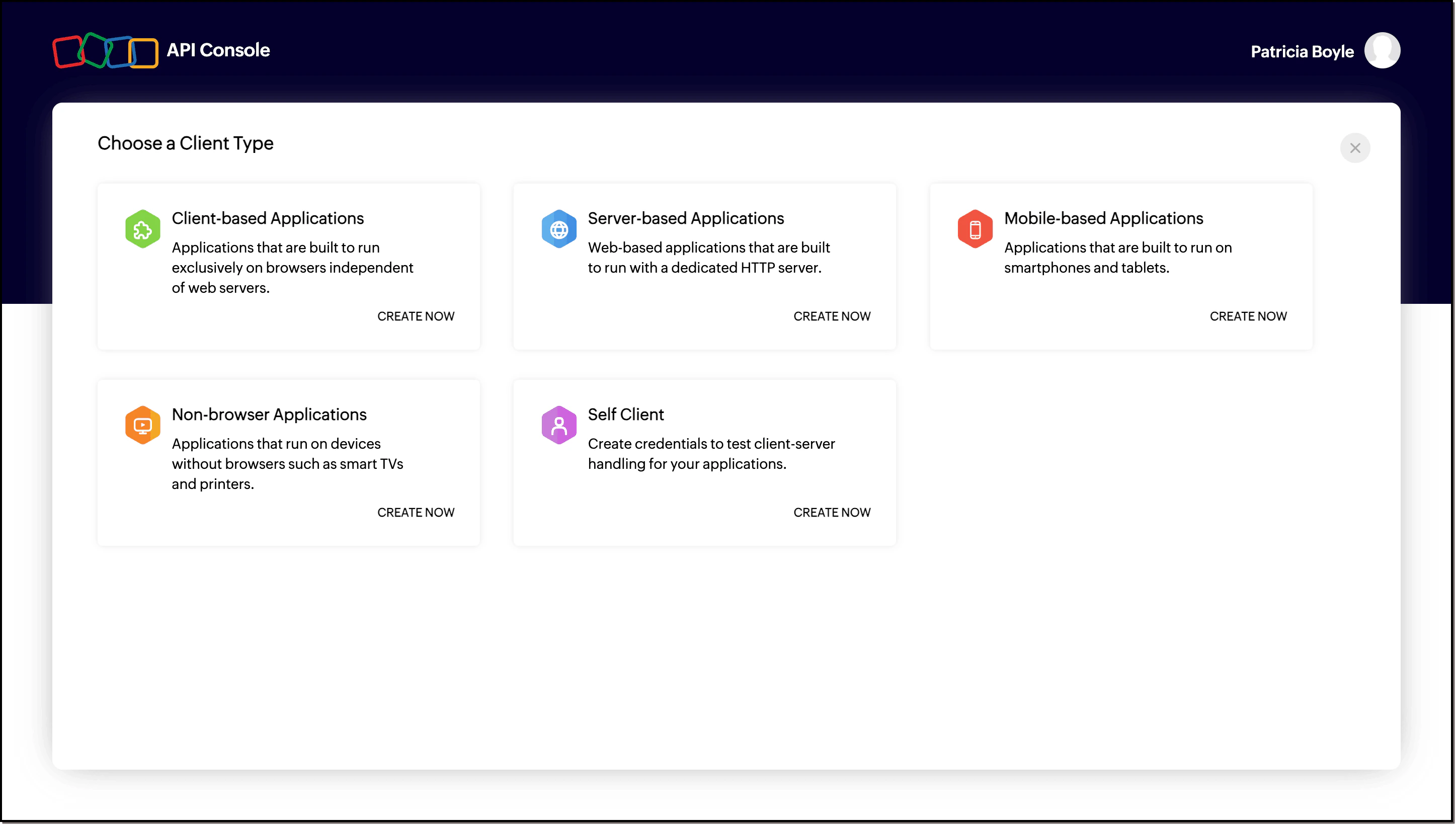 Choose a Client Type