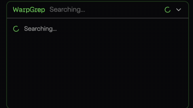 WarpGrep streaming search steps