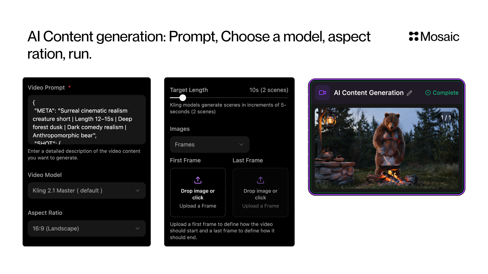 AI Content Generation UI