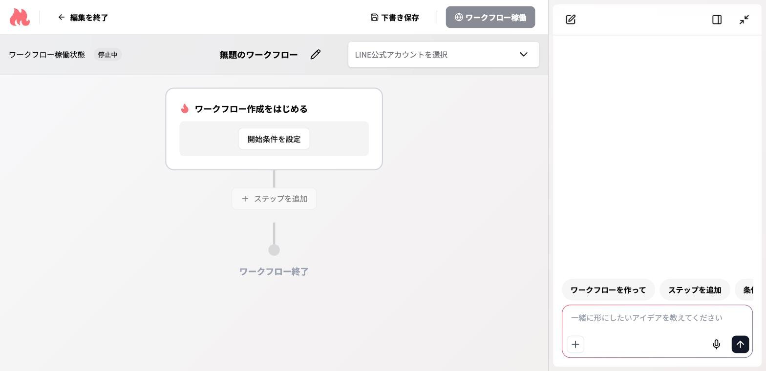 ワークフロー編集アシストパネル